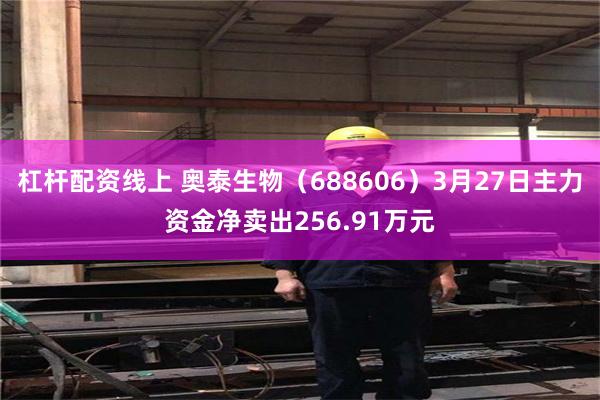 杠杆配资线上 奥泰生物（688606）3月27日主力资金净卖出256.91万元